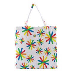 Celebrate Pattern Colorful Design Grocery Tote Bag