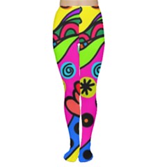 Seamless Tile Background Abstract Women s Tights