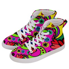 Seamless Tile Background Abstract Women s Hi-top Skate Sneakers by Celenk