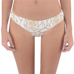 Yellow Peonies Reversible Hipster Bikini Bottoms by NouveauDesign