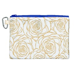Yellow Peonies Canvas Cosmetic Bag (xl) by NouveauDesign