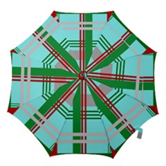 Christmas Plaid Backgrounds Plaid Hook Handle Umbrellas (large) by Celenk