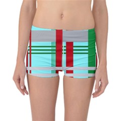 Christmas Plaid Backgrounds Plaid Reversible Boyleg Bikini Bottoms by Celenk