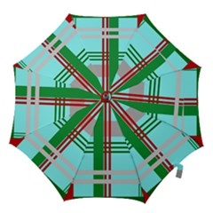 Christmas Plaid Backgrounds Plaid Hook Handle Umbrellas (large)