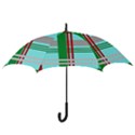 Christmas Plaid Backgrounds Plaid Hook Handle Umbrellas (Large) View3