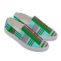 Christmas Plaid Backgrounds Plaid Women s Canvas Slip Ons View3