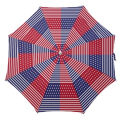 American Flag Patriot Red White Straight Umbrellas by Celenk