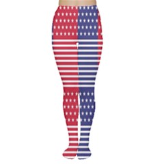 American Flag Patriot Red White Women s Tights