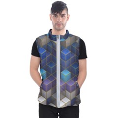 Cube Cubic Design 3d Shape Square Men s Puffer Vest by Celenk