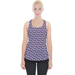 Bat Halloween Lilac Paper Pattern Piece Up Tank Top