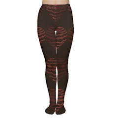 Heart Seamless Background Figure Women s Tights