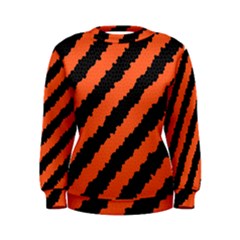 Black Orange Pattern Women s Sweatshirt