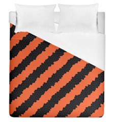 Black Orange Pattern Duvet Cover (Queen Size)