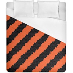 Black Orange Pattern Duvet Cover (California King Size)