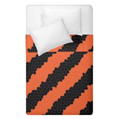 Black Orange Pattern Duvet Cover Double Side (Single Size)