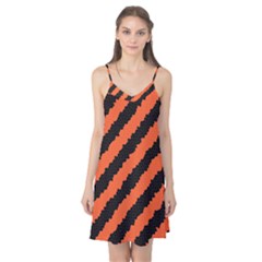 Black Orange Pattern Camis Nightgown