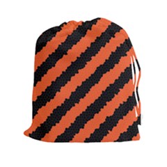 Black Orange Pattern Drawstring Pouches (XXL)