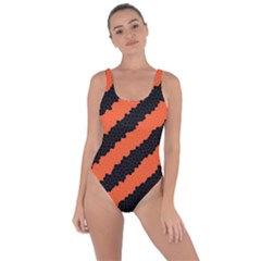 Black Orange Pattern Bring Sexy Back Swimsuit