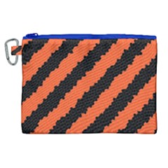 Black Orange Pattern Canvas Cosmetic Bag (XL)