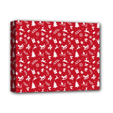 Red Christmas Pattern Deluxe Canvas 14  X 11  by patternstudio