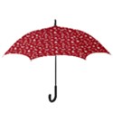 Red Christmas Pattern Hook Handle Umbrellas (Small) View3