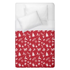 Red Christmas Pattern Duvet Cover (single Size) by patternstudio