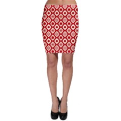 Ornate Christmas Decor Pattern Bodycon Skirt