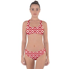 Ornate Christmas Decor Pattern Criss Cross Bikini Set by patternstudio