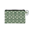 Green Ornate Christmas Pattern Canvas Cosmetic Bag (Small) View2