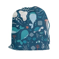 Cool Sea Life Pattern Drawstring Pouches (xxl) by Bigfootshirtshop