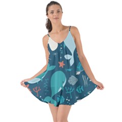 Cool Sea Life Pattern Love The Sun Cover Up by Bigfootshirtshop