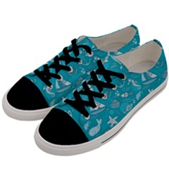 Fun Everyday Sea Life Men s Low Top Canvas Sneakers by Bigfootshirtshop