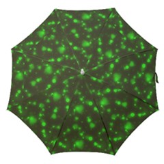 Neon Green Bubble Hearts Straight Umbrellas by PodArtist