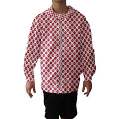 Sexy Red And White Polka Dot Hooded Wind Breaker (kids) by PodArtist