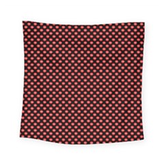 Sexy Red And Black Polka Dot Square Tapestry (small) by PodArtist