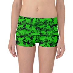 Bright Neon Green Catmouflage Boyleg Bikini Bottoms by PodArtist