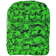 Bright Neon Green Catmouflage Full Print Backpack by PodArtist