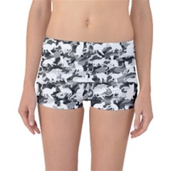 Black And White Catmouflage Camouflage Boyleg Bikini Bottoms by PodArtist