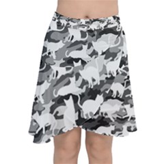Black And White Catmouflage Camouflage Chiffon Wrap by PodArtist