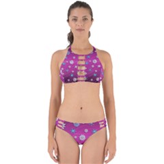 Snowflakes 3d Random Overlay Perfectly Cut Out Bikini Set by Celenk