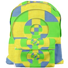 Fabric 3d Geometric Circles Lime Giant Full Print Backpack by Celenk