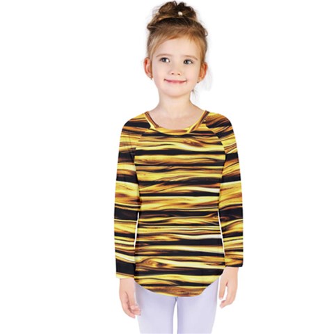 Texture Wood Wood Texture Wooden Kids  Long Sleeve Tee by Celenk