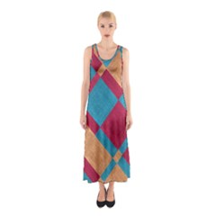 Fabric Textile Cloth Material Sleeveless Maxi Dress by Celenk