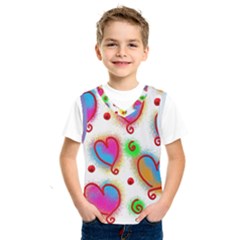 Love Hearts Shapes Doodle Art Kids  Sportswear by Celenk