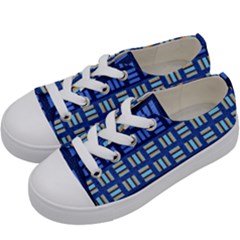 Textiles Texture Structure Grid Kids  Low Top Canvas Sneakers by Celenk