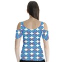 Geometric Dots Pattern Rainbow Butterfly Sleeve Cutout Tee  View2