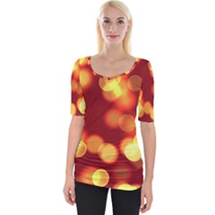 Soft Lights Bokeh 4 Wide Neckline Tee