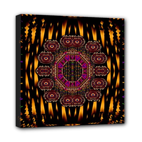 A Flaming Star Is Born On The  Metal Sky Mini Canvas 8  X 8  by pepitasart