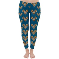 Cartoon Animals In Gold And Silver Gift Decorations Classic Winter Leggings by pepitasart