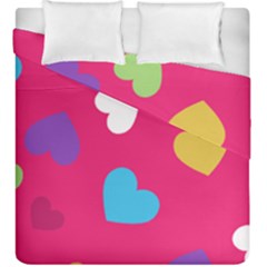 Valentine s Day Pattern Duvet Cover Double Side (king Size) by Bigfootshirtshop